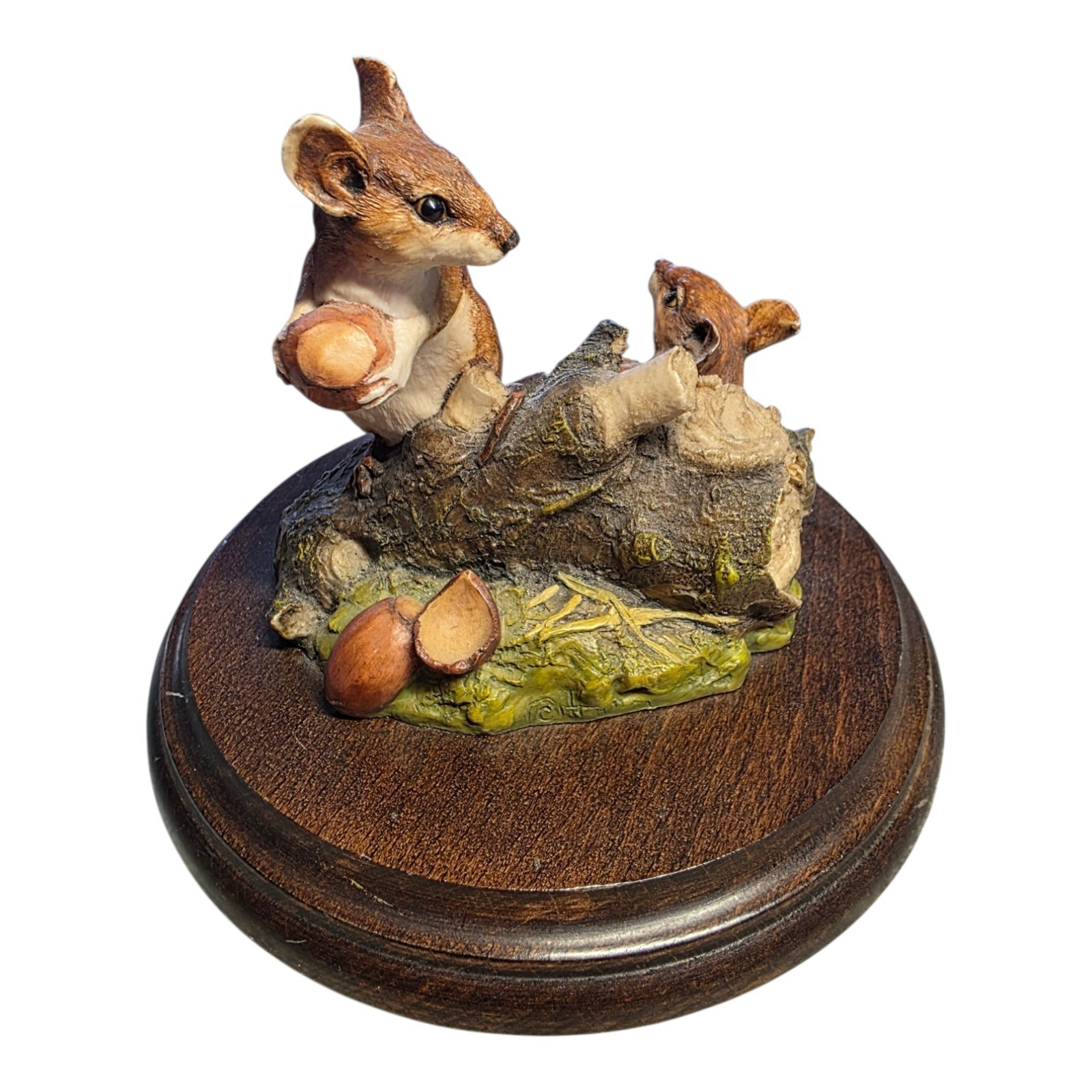 Country Artists Field Mouse Ornament Richard Cooper - Two Mice On A Log