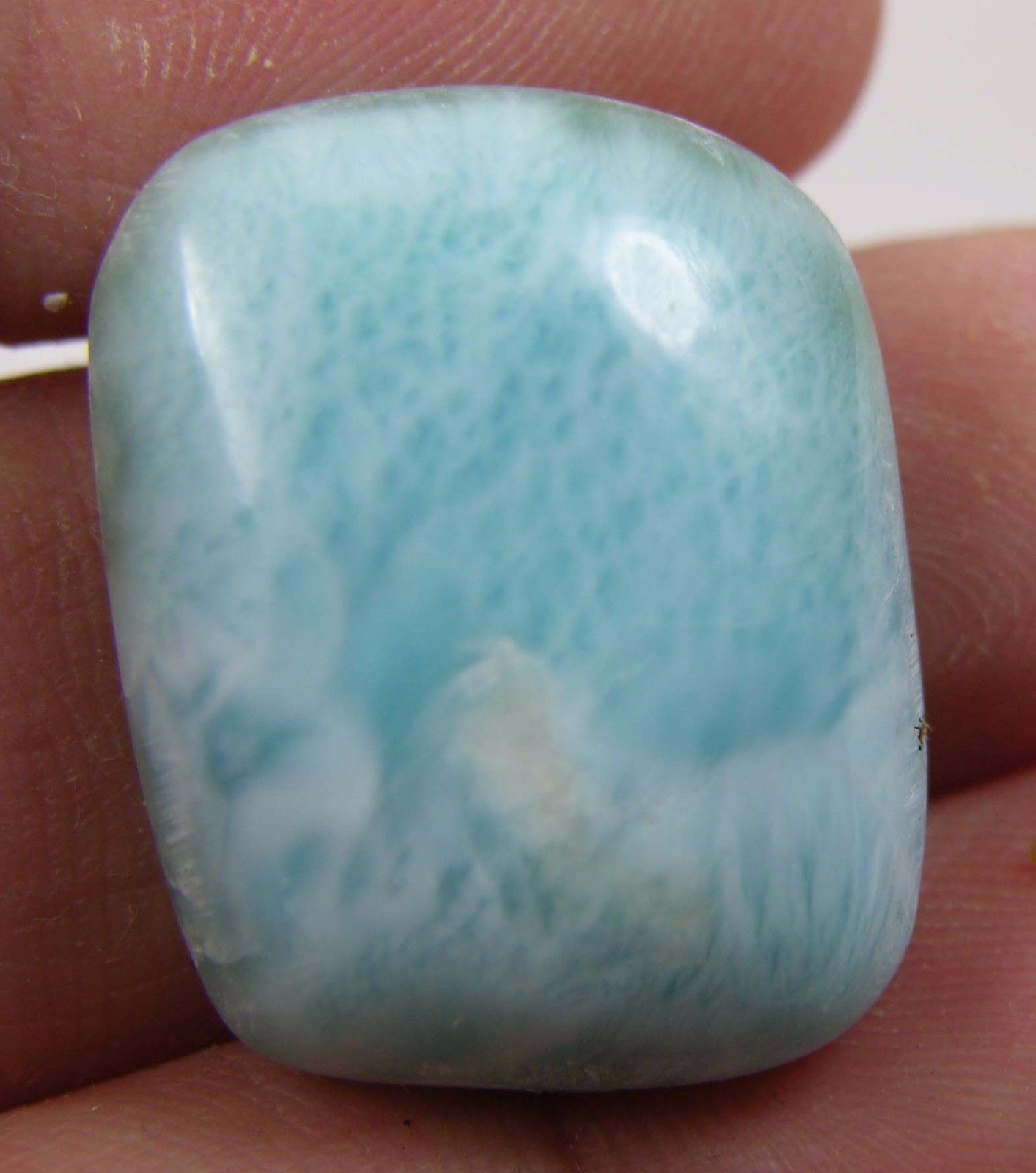 38.35ct  Dominican Republic 100% Natural Larimar Cabochon Gemstone 7.65g 24mm