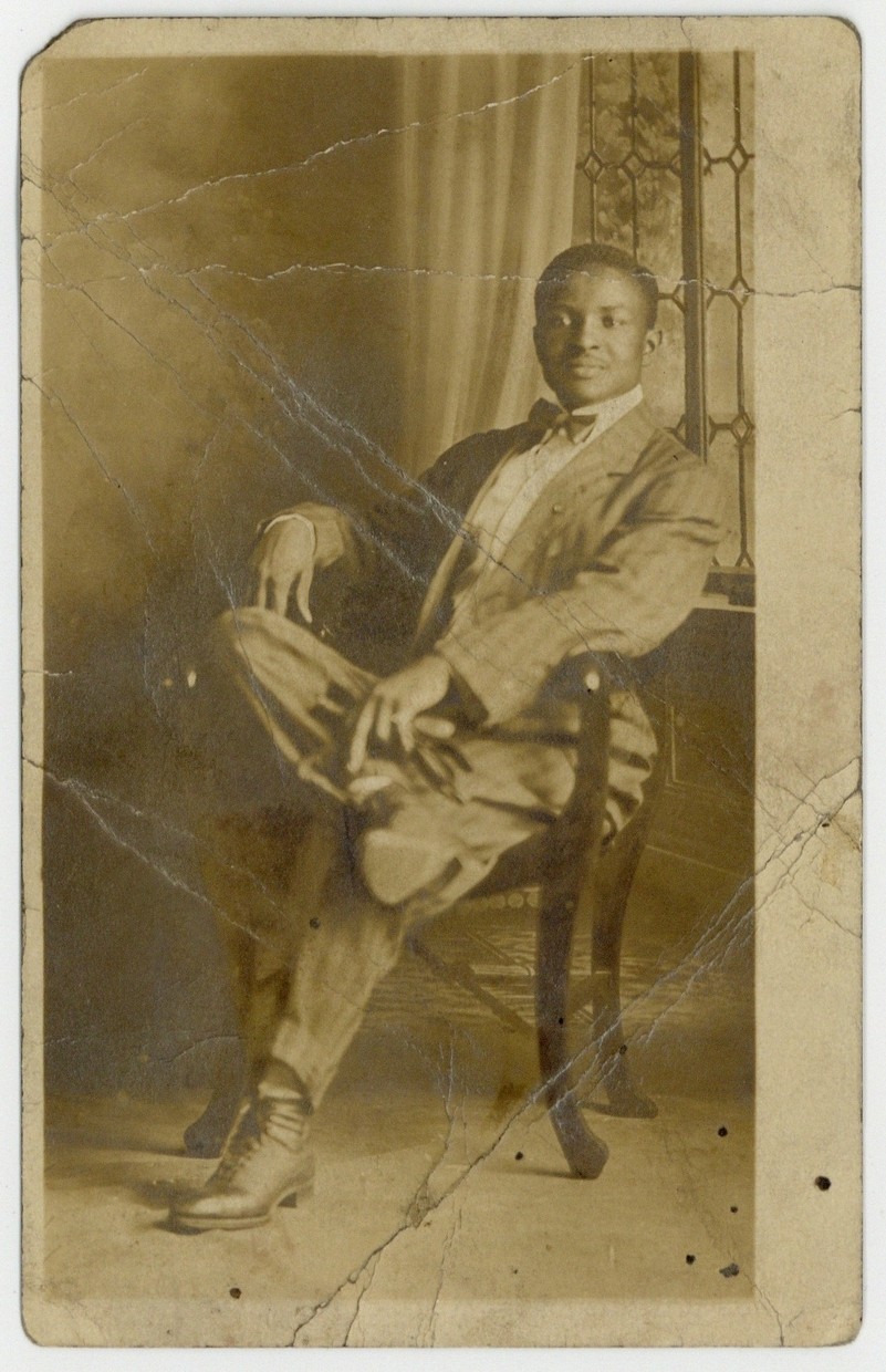 Stylish African American Gentleman 1920 Sharp Black Man Striped Suit RPPC Photo Stylish African American Gentleman 1920 Sharp Black Man Striped Suit RPPC Photo