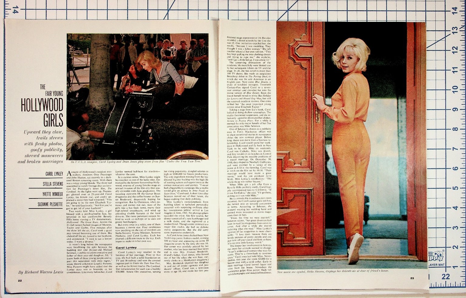Fair Young Hollywood Girls Magazine Article Carol Lynley Stella Stevens Yvette