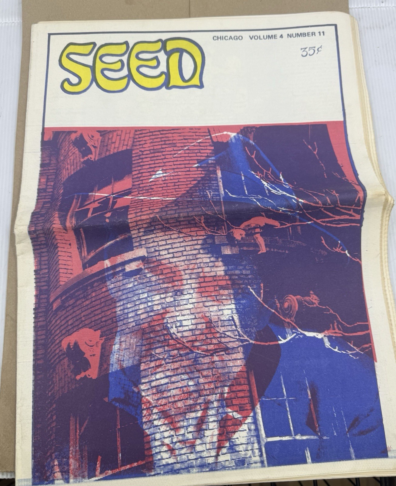 Vintage 1960s the Chicago Seed Underground newspaper/famous Rolling Stone issue