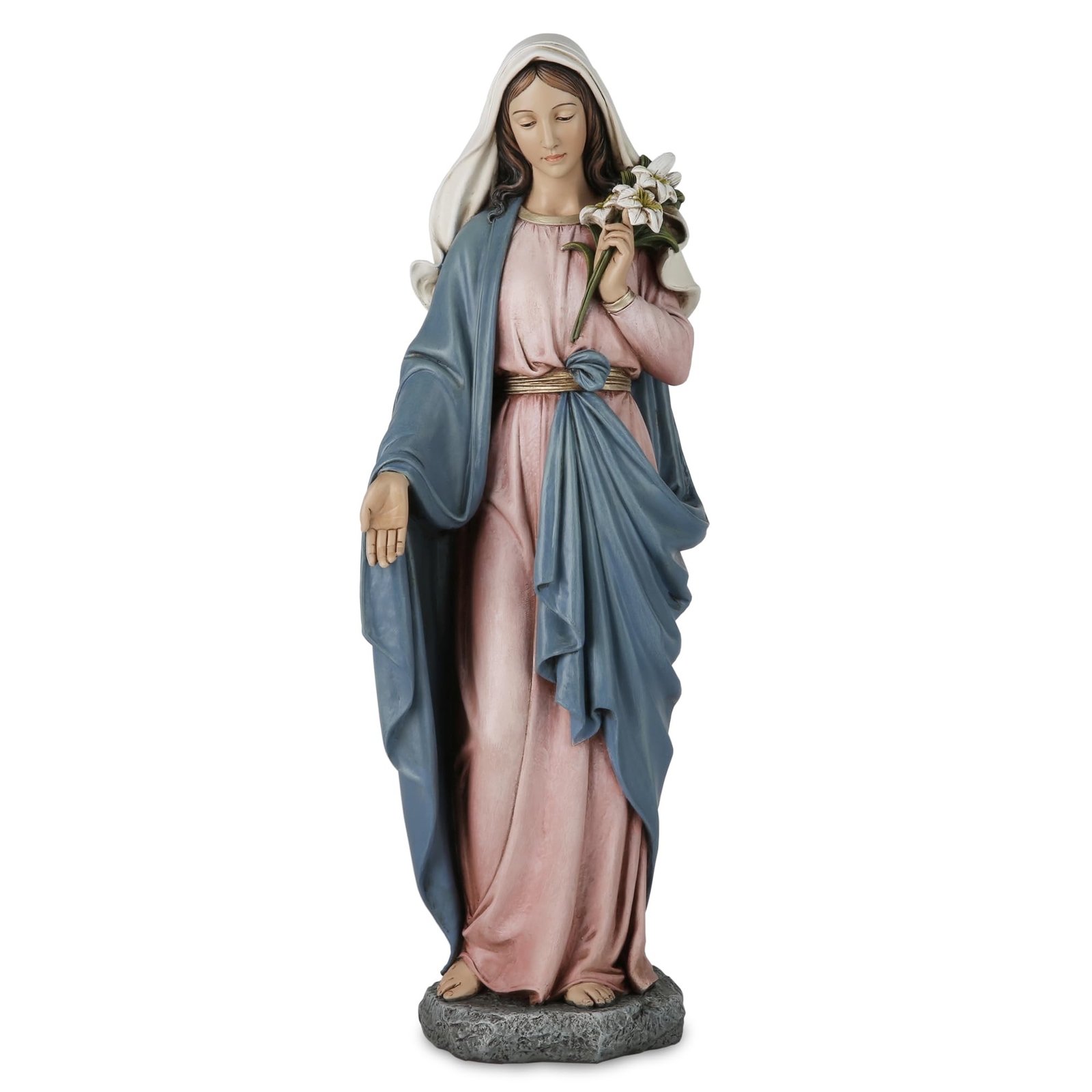Blessed Mother Mary Statue - 14 Inch Madonna Virgin Mary Statue Elegant Home ...