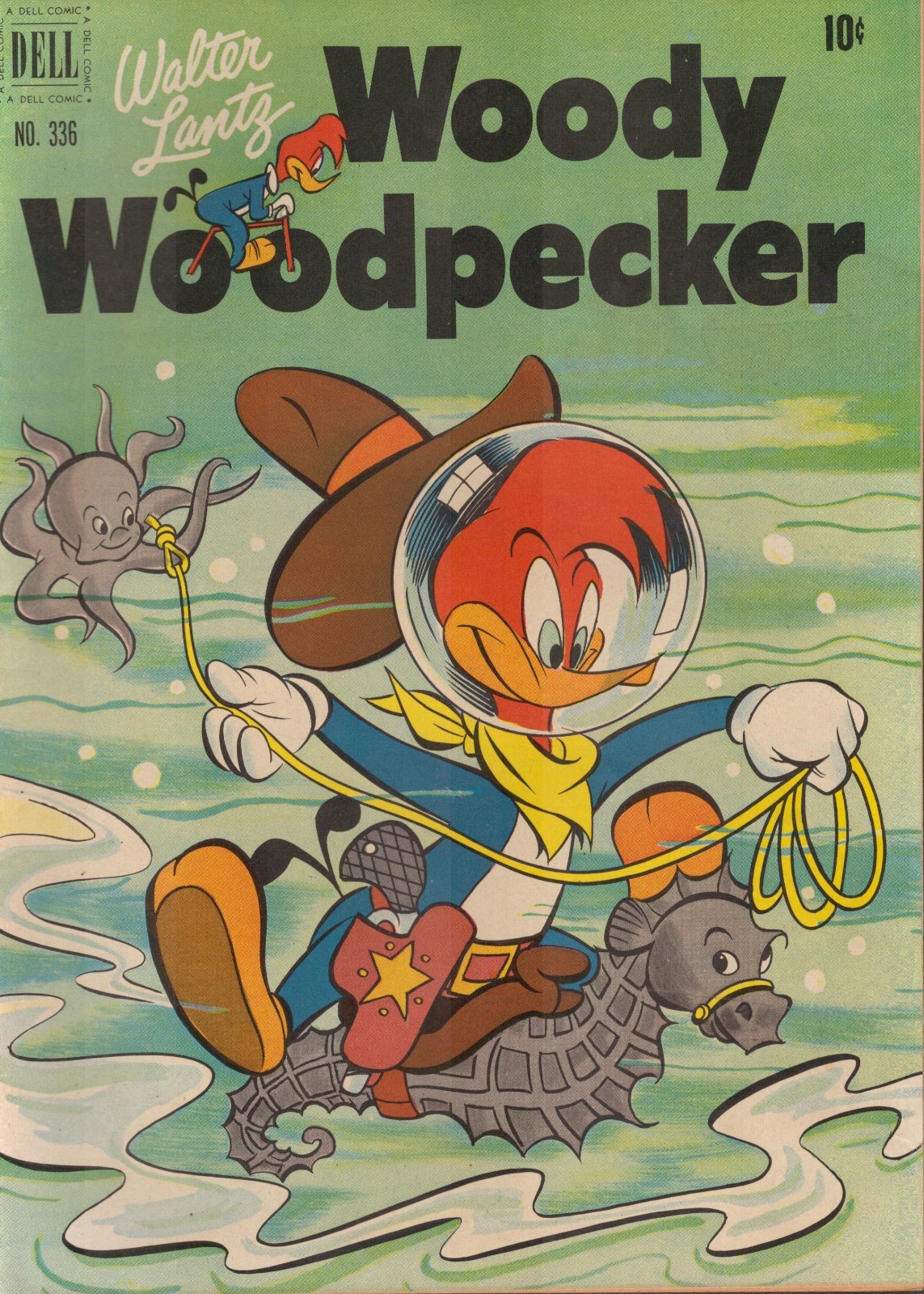 52313: DELL COMICS WOODY WOODPECKER #336 Fine Minus Grade