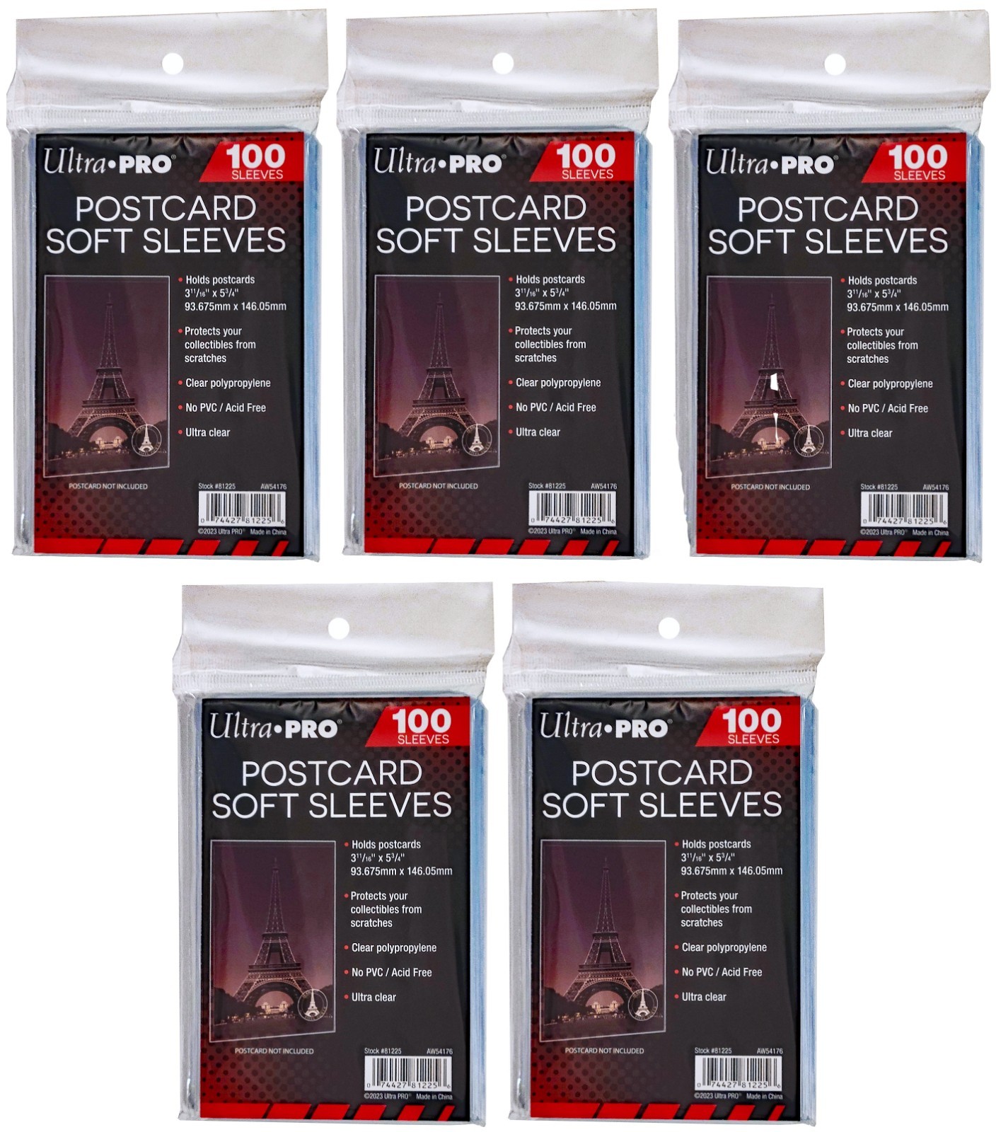 500 Ultra Pro Postcard Soft Sleeves Archival Safe Acid Free Collectible Storage