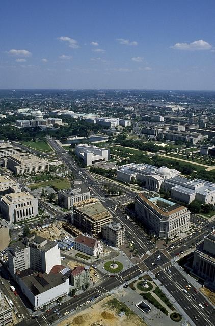Photo:Washington DC Pennsylvania Avenue Aerial View 1980s Capitol Mall