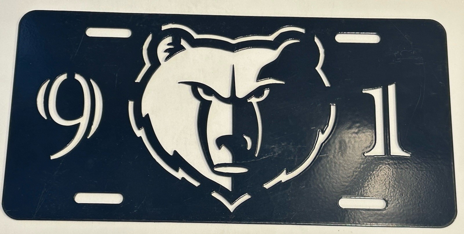 MEMPHIS GRIZZLIES LICENSE PLATE CAR TAG 901 MEMPHIS METAL VANITY PLATE