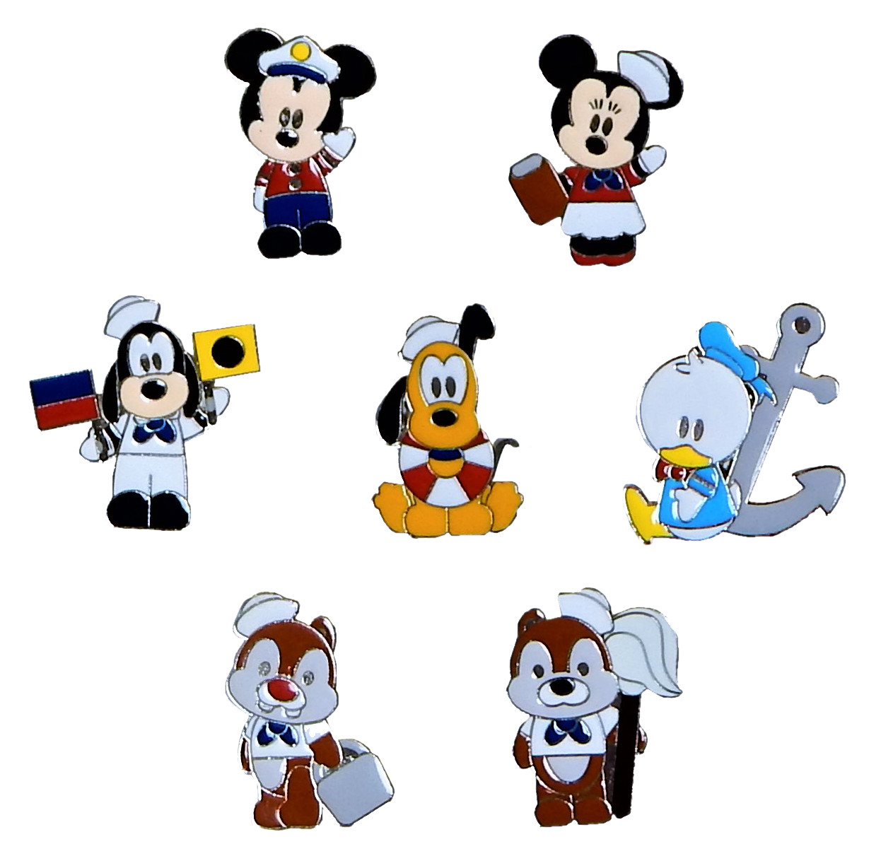 Disney Cruise Line Themed Character Trading Park Pins 7 Specific Set Brand New
