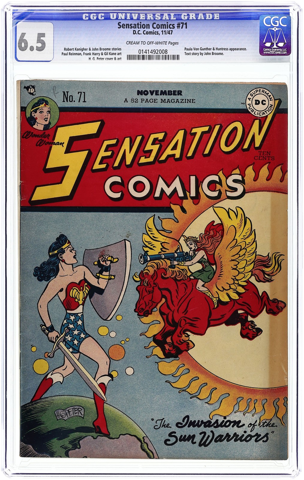 Sensation Comics #71 CGC 6.5 1947 0141492008