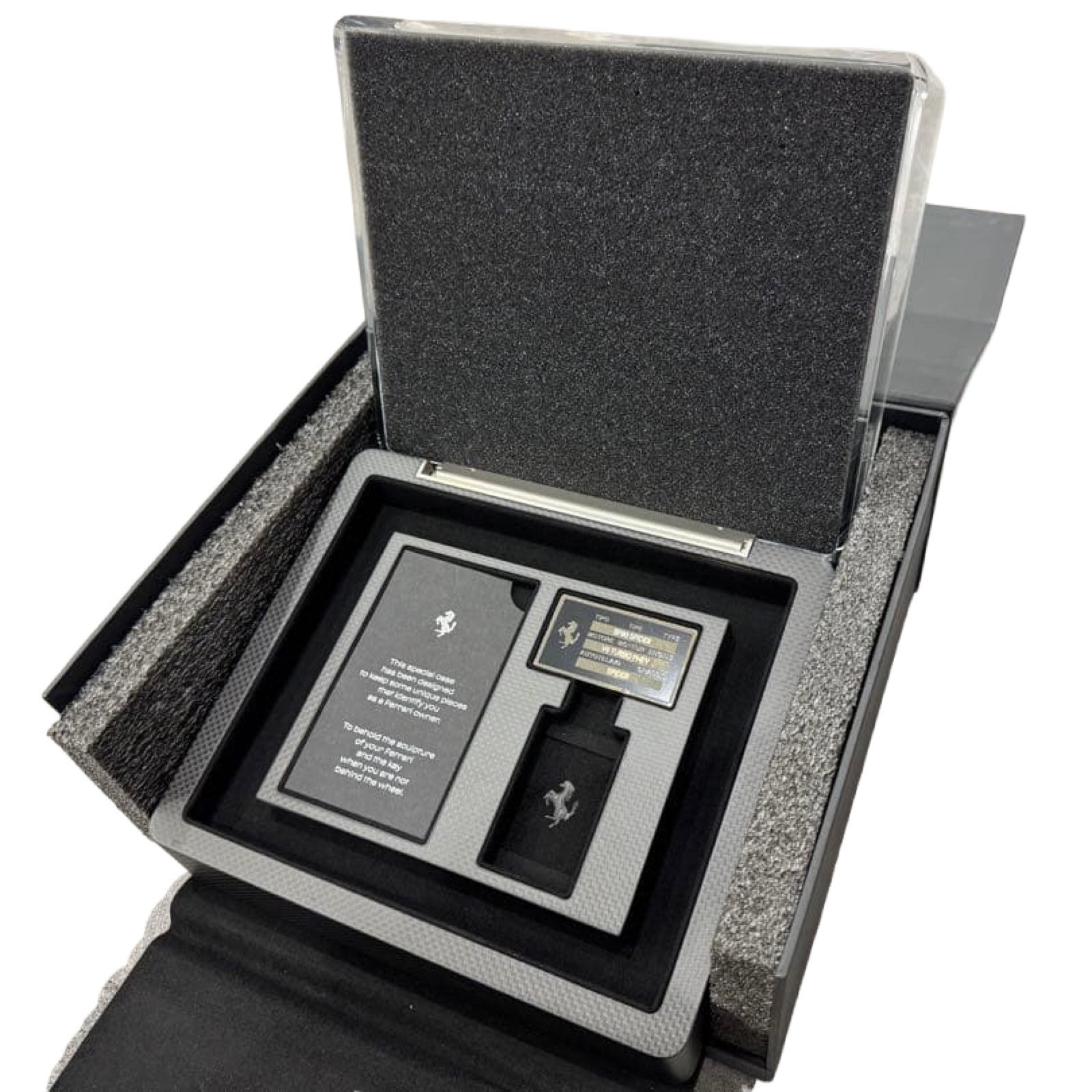 Ferrari SF90 Spider Genuine Key Box Case Carbon-Look Owner Gift Non-Sale New