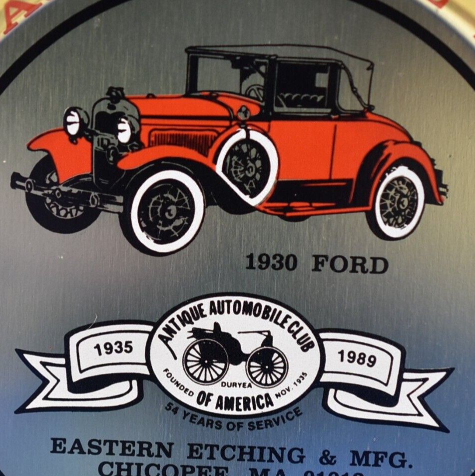 1989 Antique Auto Club Car Show AACA 1930 Ford Hershey Pennsylvania Plaque