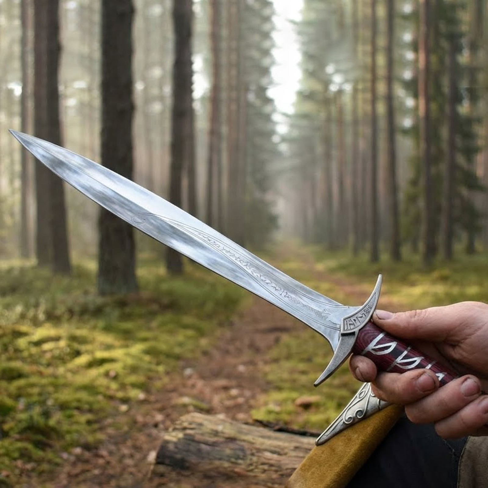 Handmade 22'' Bilbo Sword Rings Elven Medieval Dagger Frodo Movie Replica