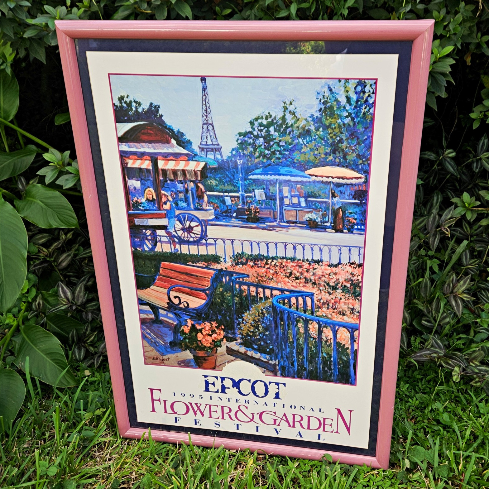 Disney EPCOT International Flower & Garden Festival 1995 Framed Poster