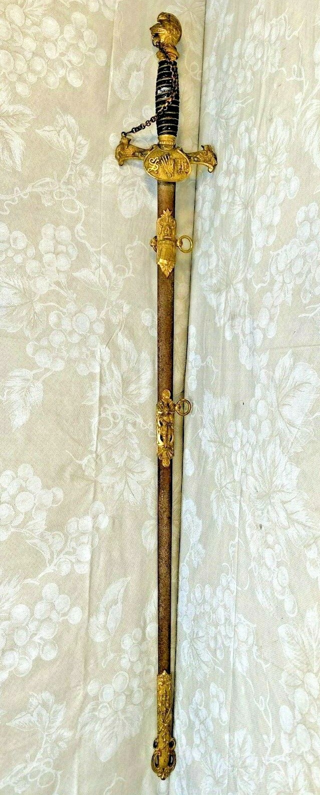 Vintage Knights of Pythias Ceremonial Sword w/ Scabbard Pettibone Bros