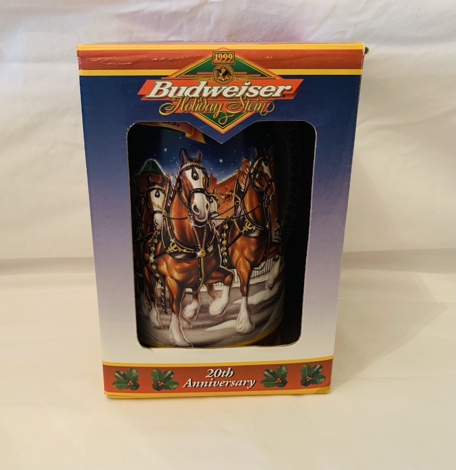 1999 Budweiser Holiday Stein Clydesdales A Centrury of Tradition w/ Box COA NOS 1999 Budweiser Holiday Stein Clydesdales A Centrury of Tradition w/ Box COA NOS