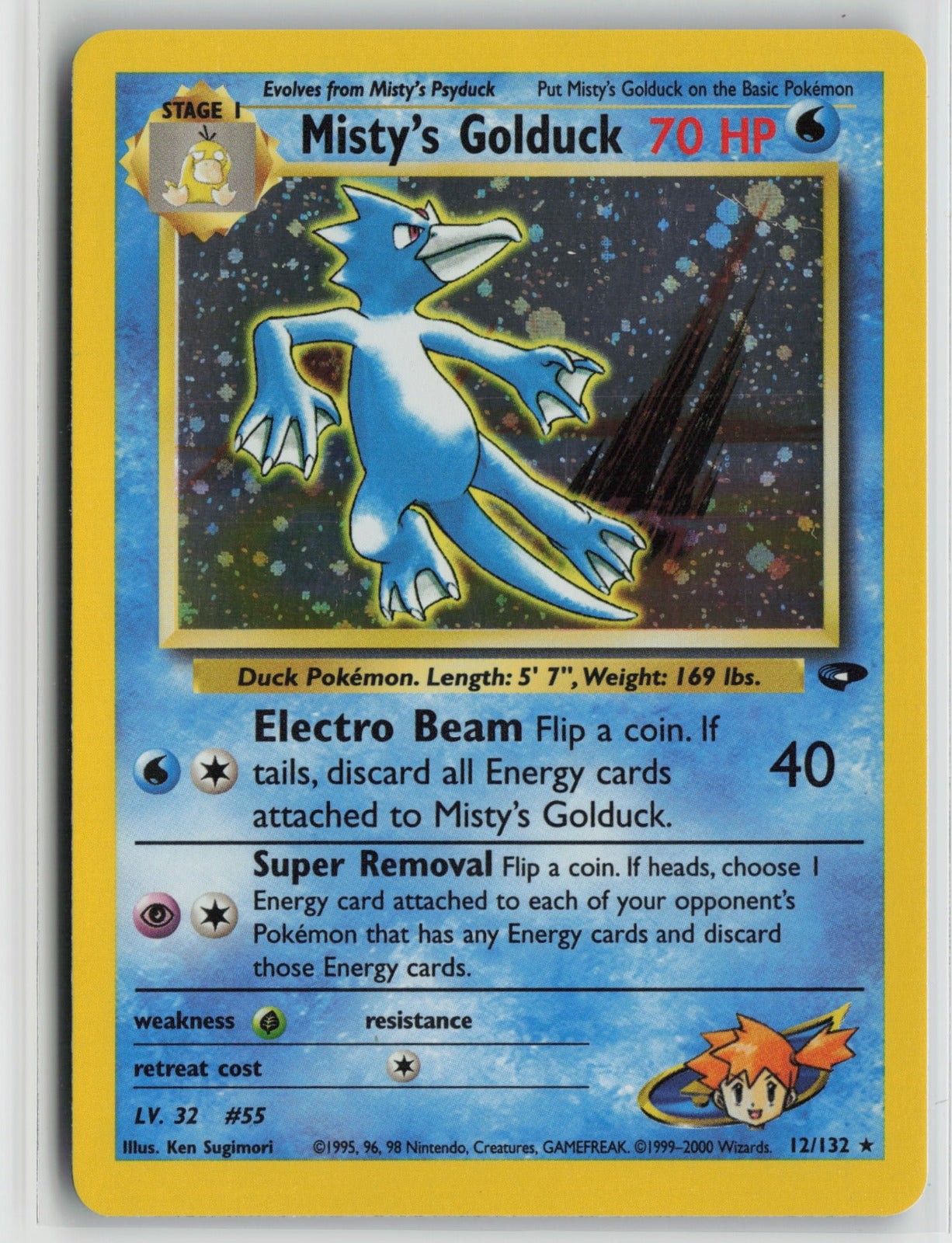 Misty's Golduck Holo Rare Unlimited G2 012/132 NM