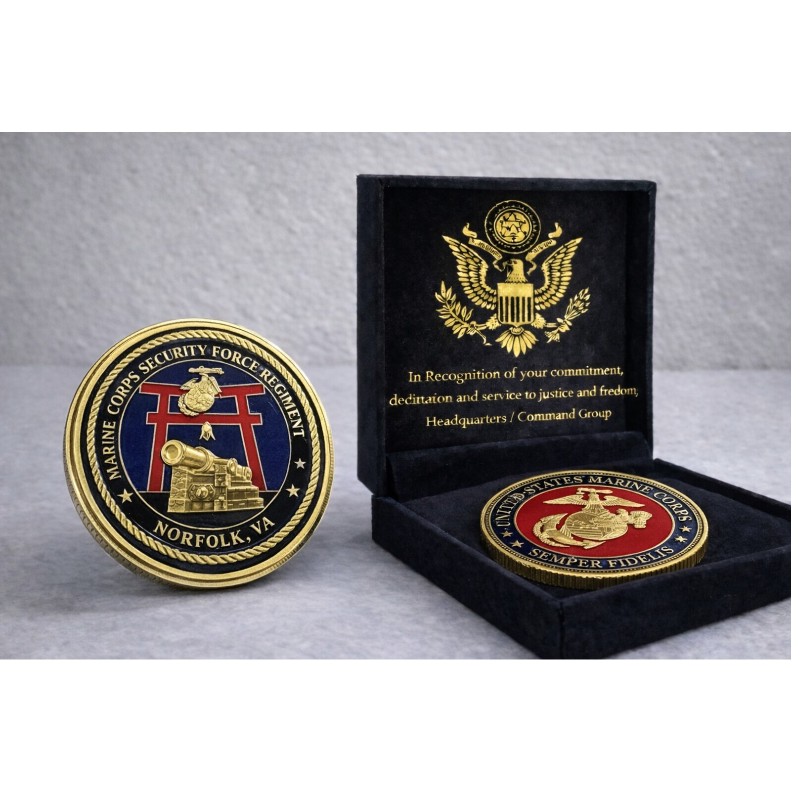 USMC Security Force Regiment Norfolk, VA ·FAST SHIPPING· w/ Achievement Award USMC Security Force Regiment Norfolk, VA ·FAST SHIPPING· w/ Achievement Award