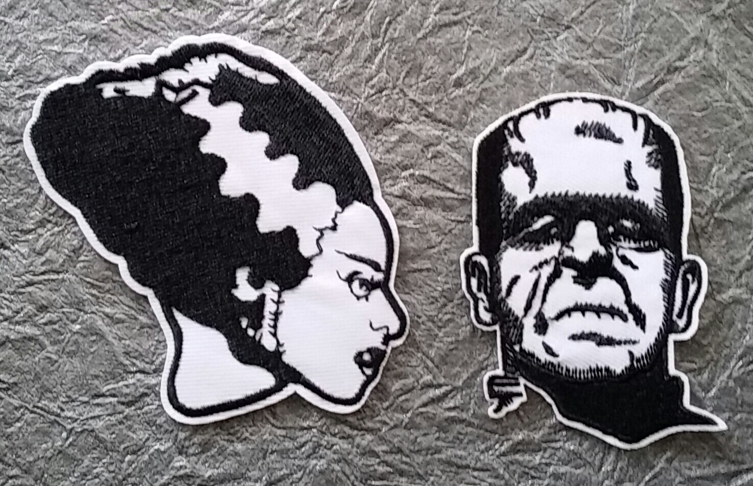 Classic  PATCHES Bride of Frankenstein & Karloff  Monster Universal  Horror 