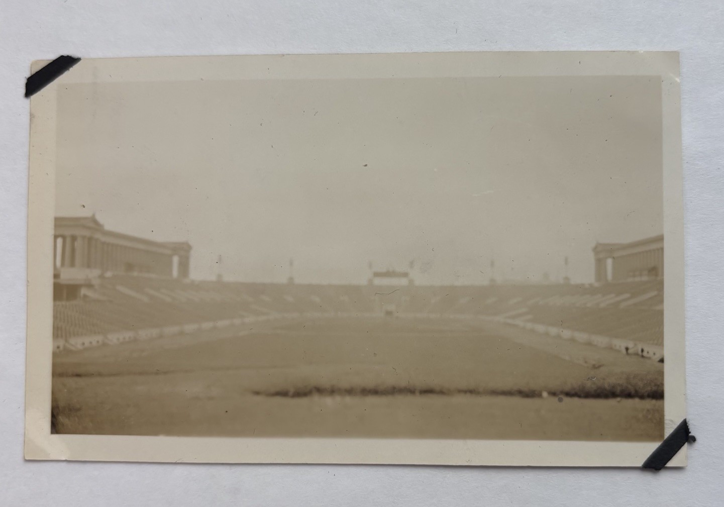 Vintage Photo 1928 SOLDIER FIELD Chicago Bears Stadium Original Sepia Snapshot