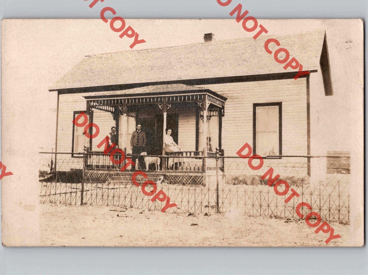 c1910 Mrs Case Residence Home House LEBEAU South Dakota SD Walworth County RPPC