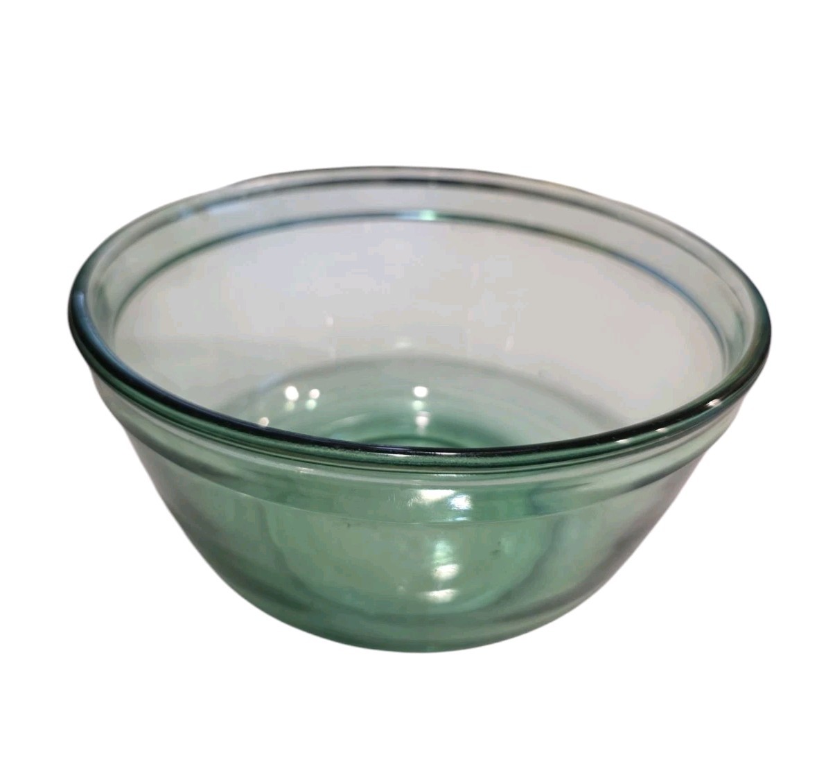 Vintage Anchor Hocking Ovenware Green Glass Mixing Bowl 1.5 Qt #1057, 7⅜