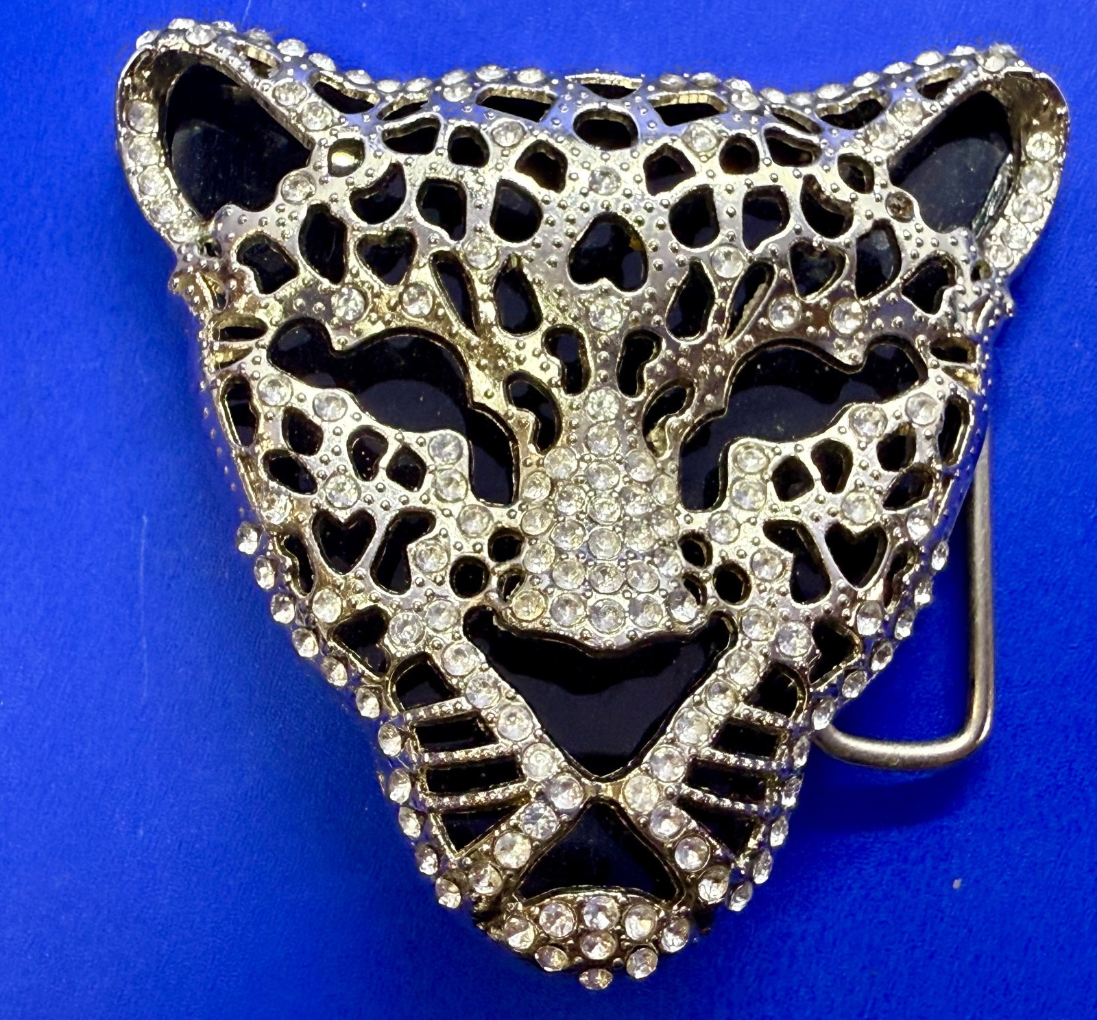 Gorgeous Lion Tiger Cheetah Leopard Head Rhinestone Bling Cutout Belt Buckle