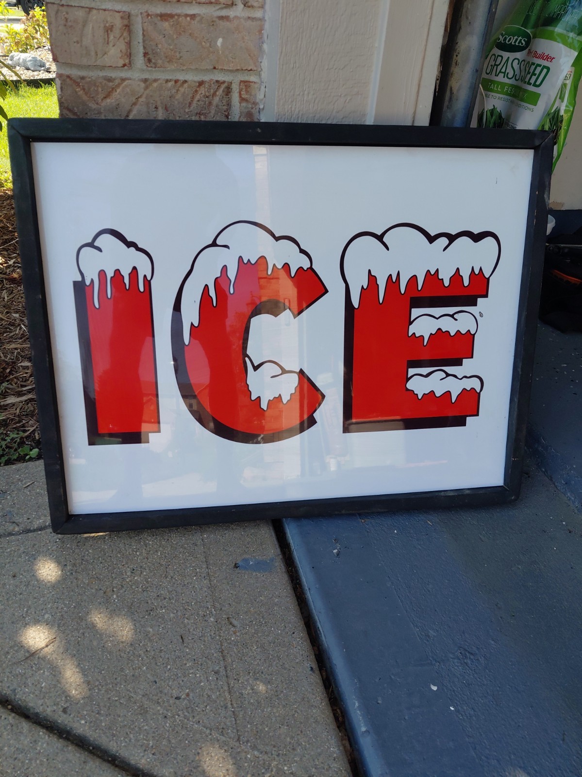 c.1960s Original Vintage Ice Sign Metal Framed Snow Frost Soda Coca Cola Pepsi c.1960s Original Vintage Ice Sign Metal Framed Snow Frost Soda Coca Cola Pepsi