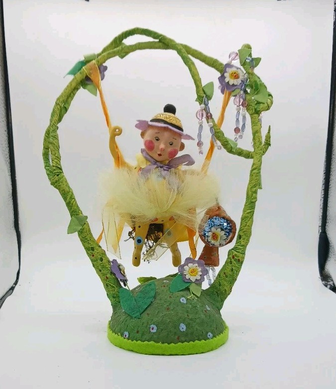 Demdaco Silvestri Miss Teria Tender Fairy on Swing Figurine Figure Collectible