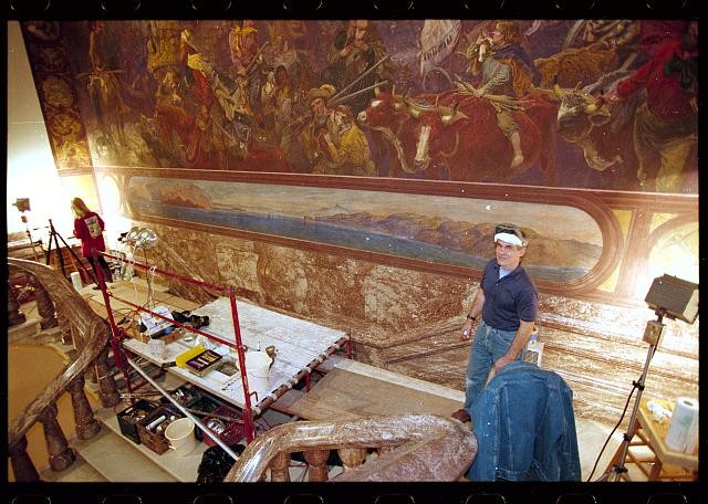 Washington DC Larry Keck 1900s Emanuel Leutze Westward the Course Mural