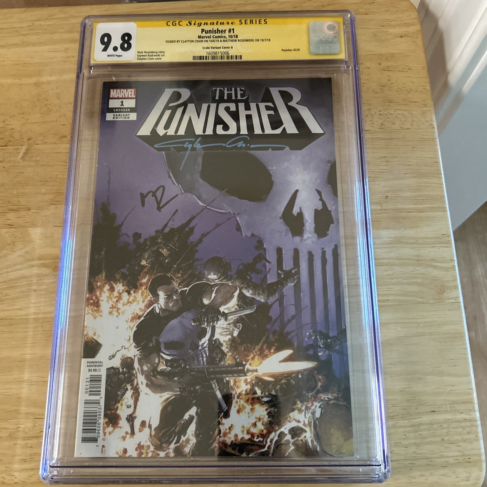 Punisher 1 CGC SS Crain And Rosenberg Signed