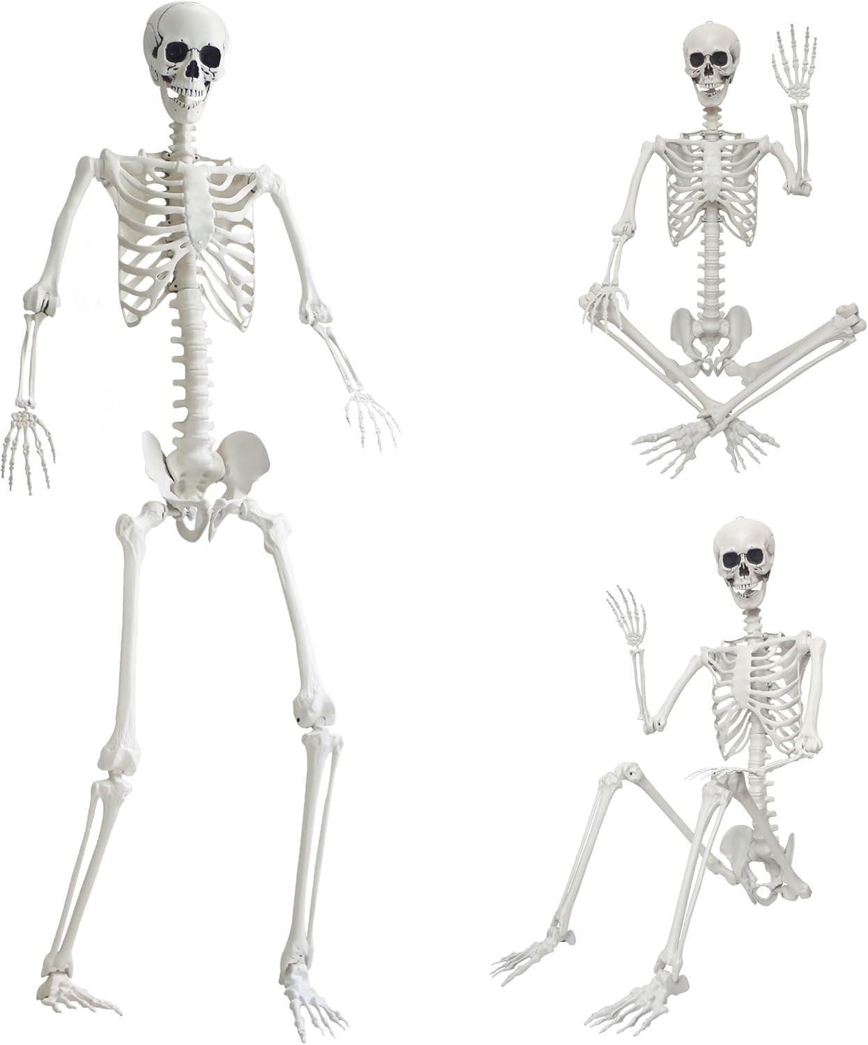 7.9Ft/240Cm Giant Skeleton Halloween Skeleton Life Size Skeleton Posable