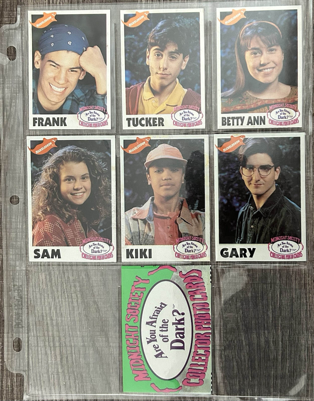1996 Are You Afraid of the Dark? Complete Collector Photo Trading Cards Midnight