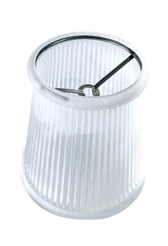 4 x 4.5 inch Small, Ribbed Frosted Glass for Lampshade, Wall Sconce & Table Lamp