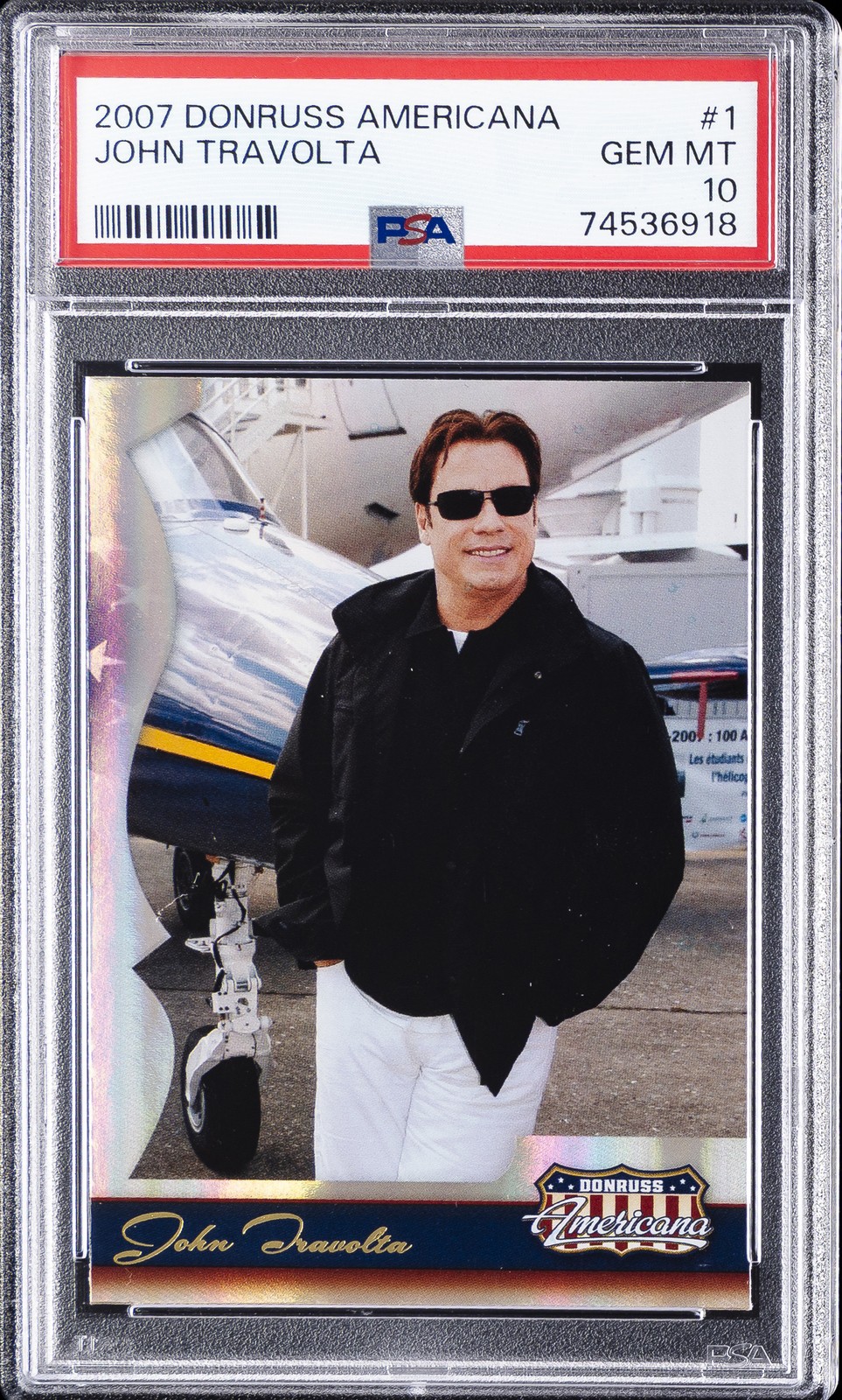 2007 DONRUSS AMERICANA #1 JOHN TRAVOLTA PSA 10