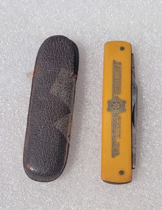 RARE VINTAGE POCKET UTILITY TOOLKIT PAPAR CUTTER SOUTHEND ESSEX - ENG SHEFFIELD 