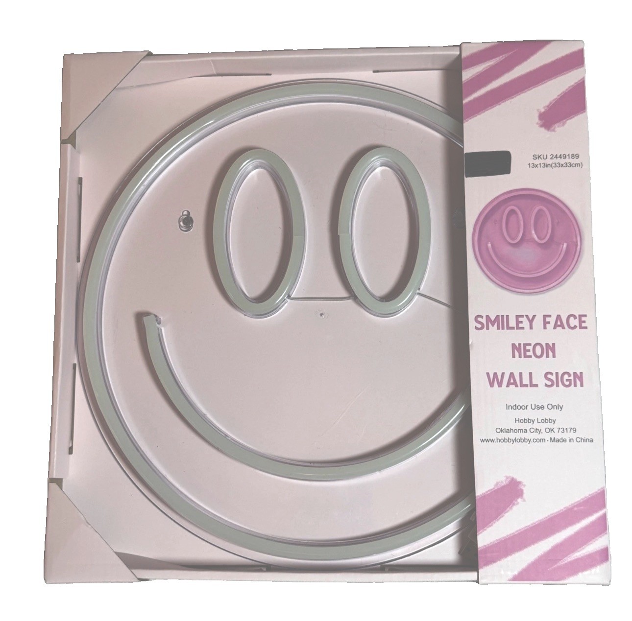 Smiling Happy Face LED Neon Sign