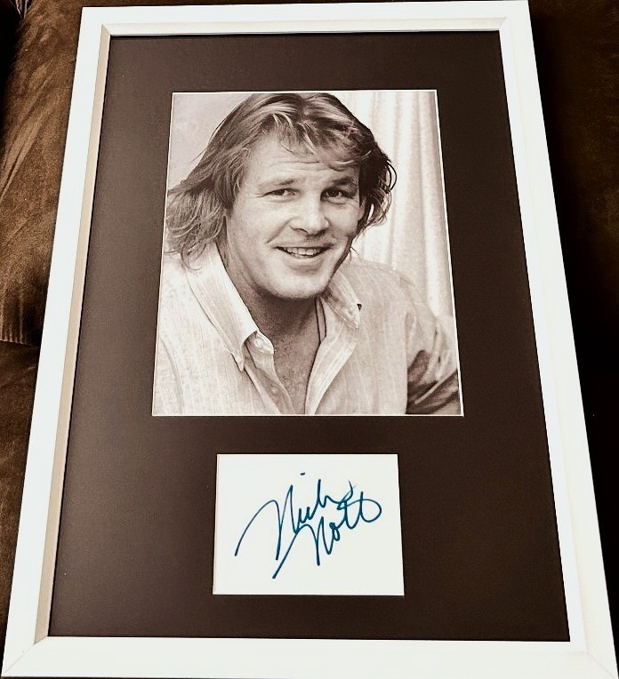 Nick Nolte cut autograph signed framed with vintage 8x10 B&W photo JSA 48 Hours Nick Nolte cut autograph signed framed with vintage 8x10 B&W photo JSA 48 Hours