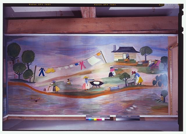 Melrose Plantation LA Clementine Hunter Wash Day Mural 2004 African House