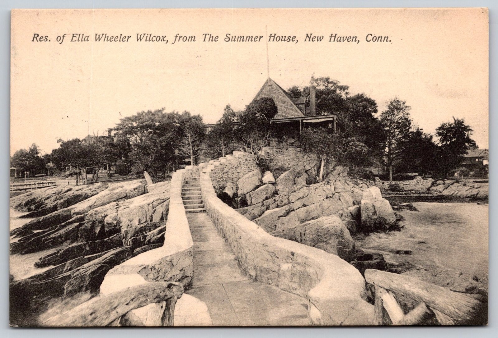 New Haven Connecticut Residence of Ella Wheeler Wilcox Summer Postcard PC263