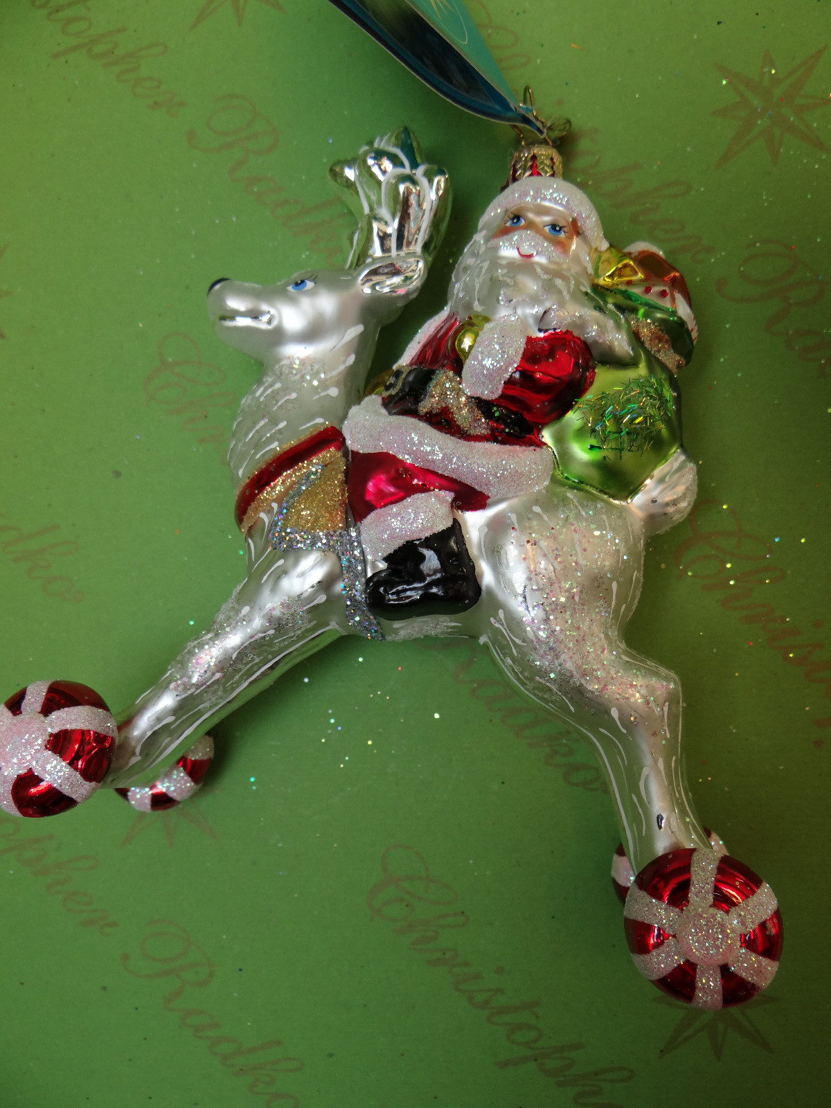 Christopher Radko Hi Ho Blitzen Glass Ornament Christopher Radko Hi Ho Blitzen Glass Ornament
