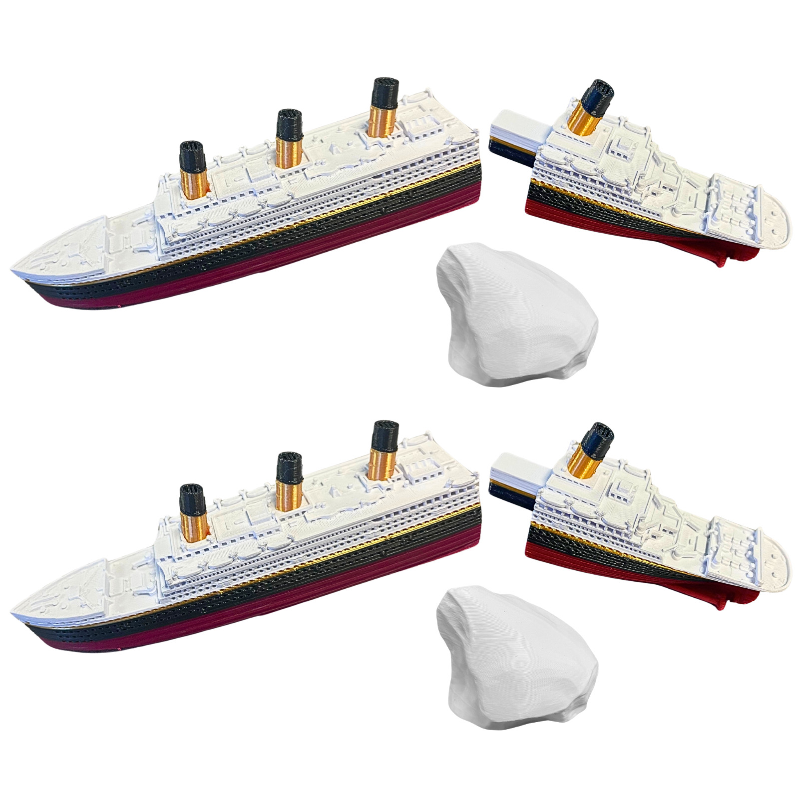 2-Pack Split In Half Titanic Bath Boat And Pool Toy, Break In Half Titanic Toys 2-Pack Split In Half Titanic Bath Boat And Pool Toy, Break In Half Titanic Toys