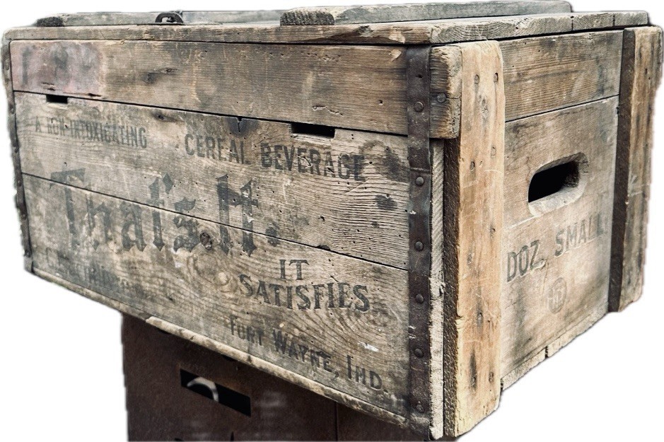 CL Centlivre THAT’S IT Prohibition Wooden Near Beer Case, Fort Wayne IN, Antique