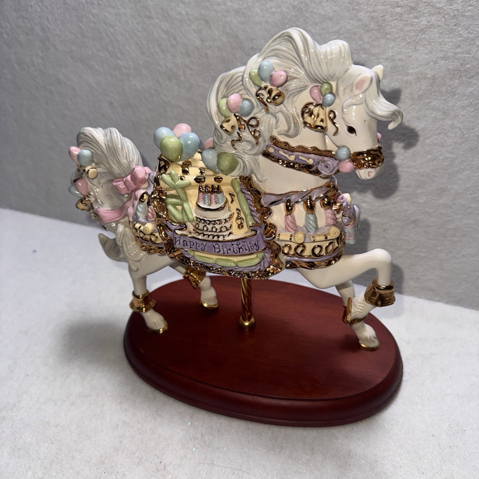 Lenox Happy Birthday Carousel Horse Classic Edition 2007 Porcelain Figurine