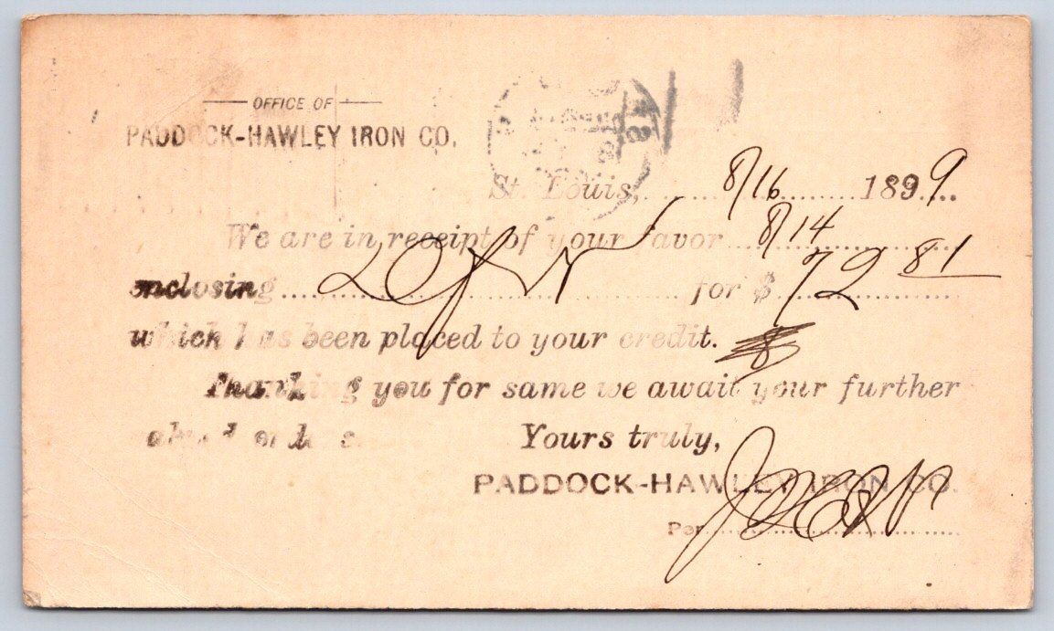 Antique Government Postal Card Thomas Jefferson One Cent 1899