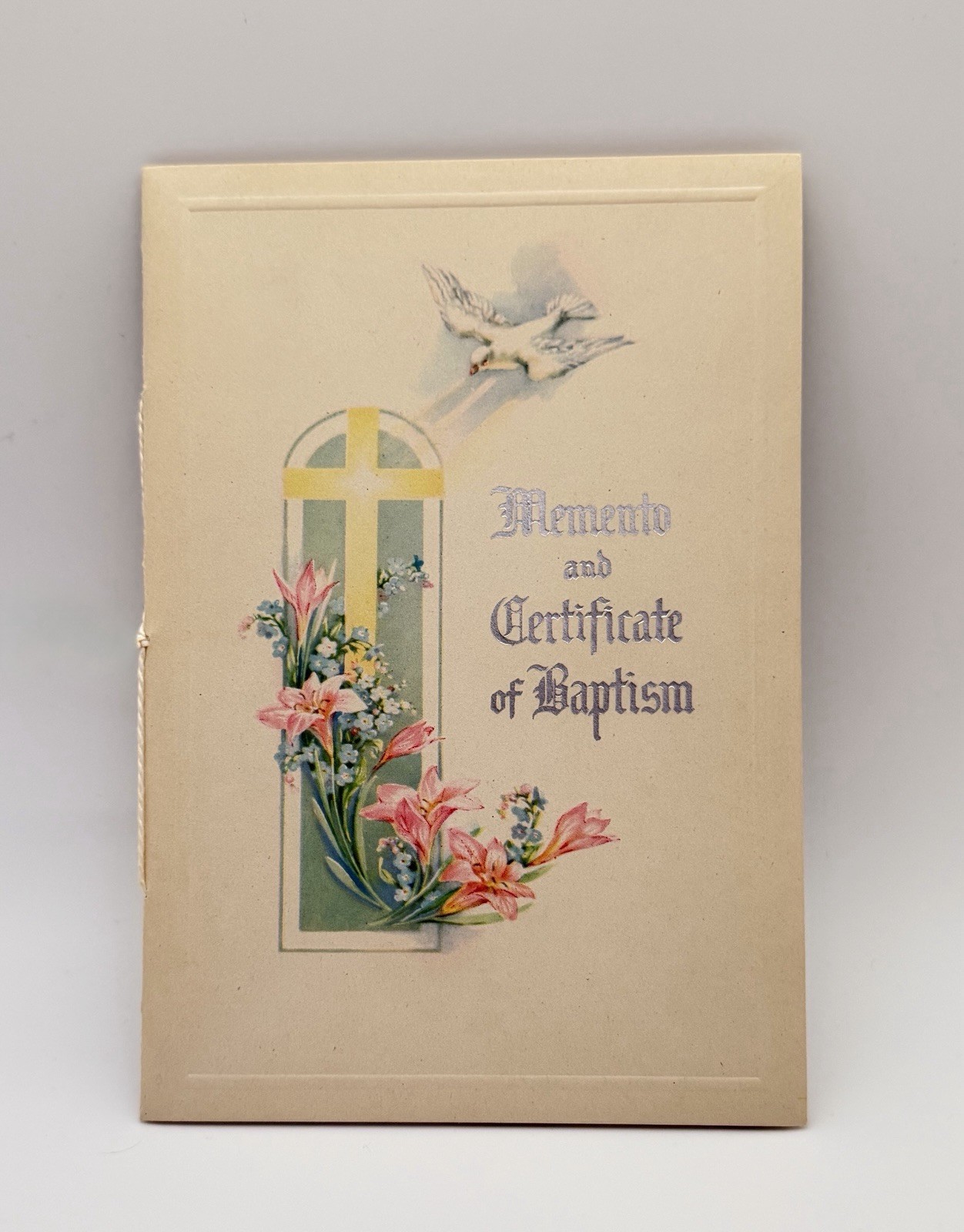 Vintage 1943 Certificate of BAPTISM…booklet…Beautiful