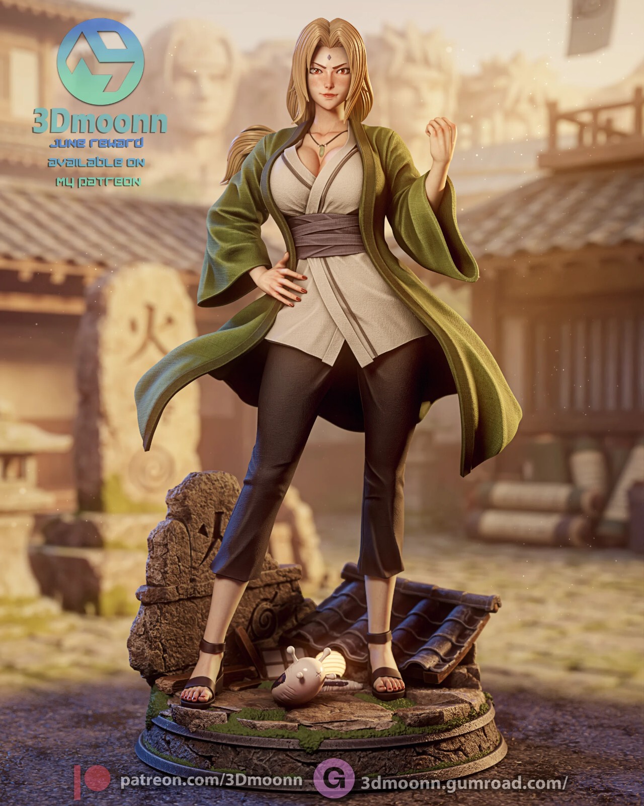 1:8 Tsunade Senju Naruto UNPAINTED High Quality Garage Kit Statue