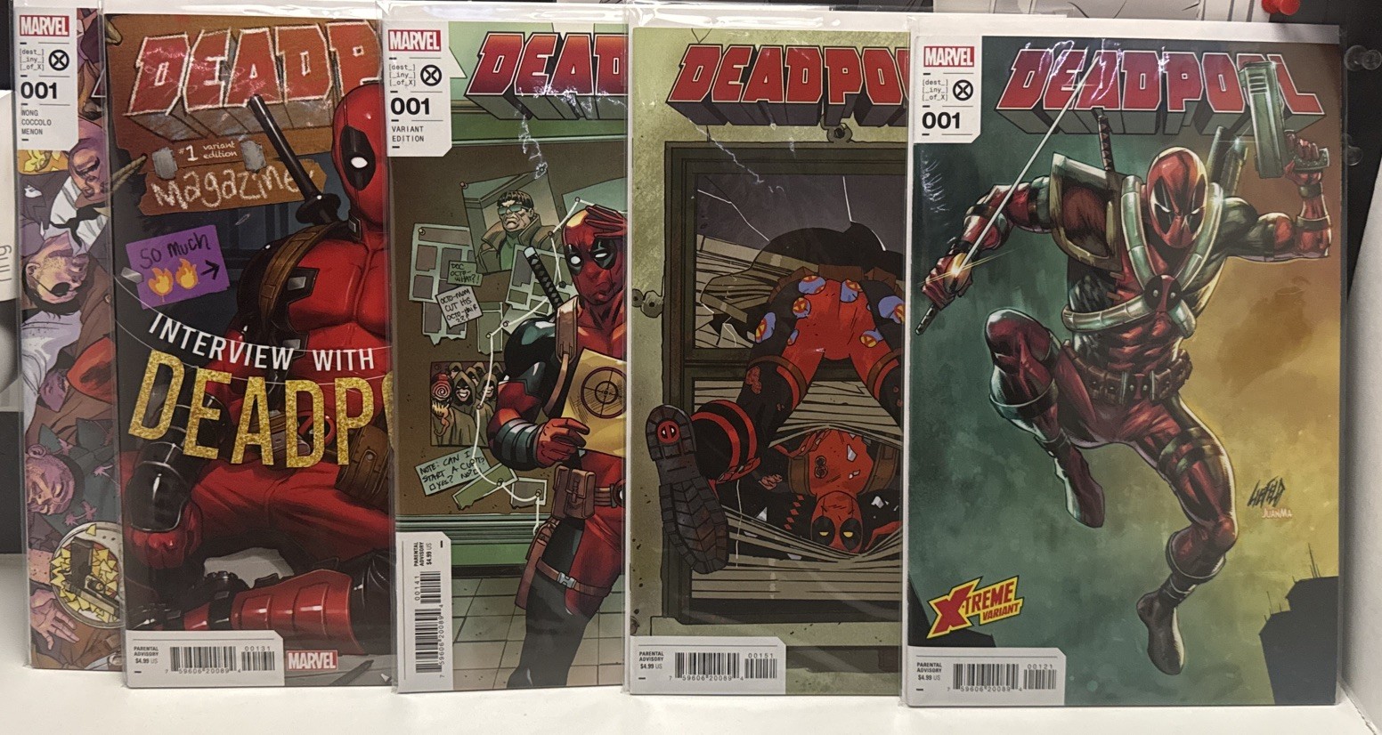 Deadpool #1  (Volume 9, 2022)  Covers A, B, C, D, E Variants-5 Comic Lot 🔑 🔥
