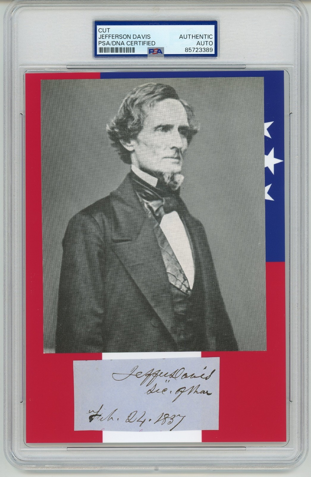 Jefferson Davis ~ Signed Autographed 1800's Signature 