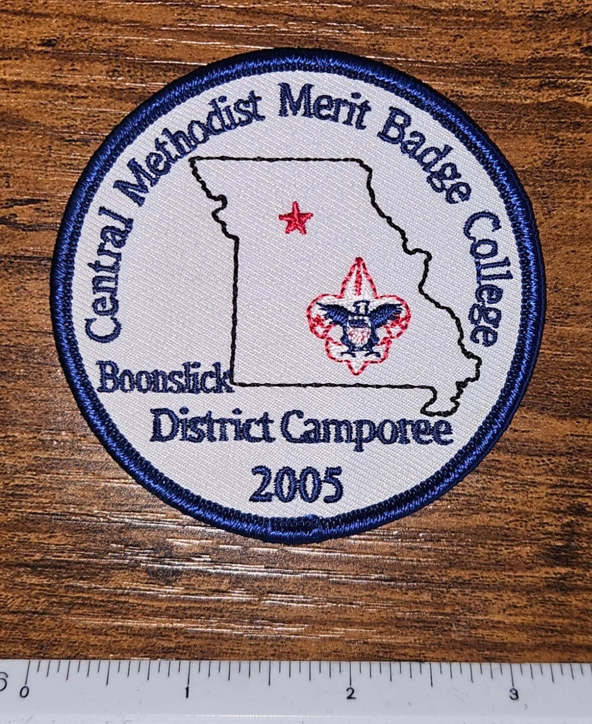 Central Methodist Merit Badge College Boonslick District Camporee 2005 BSA Patch Central Methodist Merit Badge College Boonslick District Camporee 2005 BSA Patch