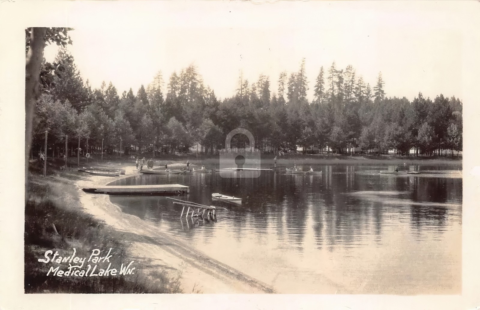 Stanley Park WA Washington Medical Lake RPPC Postcard COPY Stanley Park WA Washington Medical Lake RPPC Postcard COPY