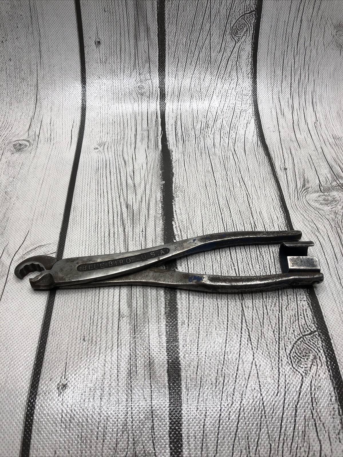 Vintage Blue Bird Battery Hex Nut Pliers & Terminal Post Cleaner